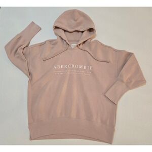 Abercrombie & Fitch Soft AF Collection Blush Logo Hoodie Sweatshirt Medium